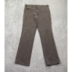 Wrangler Regular Fit Straight Leg Work Pants Men's Size 36X32 Chocolate Brown